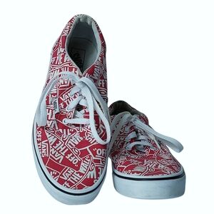 Vans Youth / Men's Size 6 721356 OTW Off The Wall Logo Red White Skater Sneakers